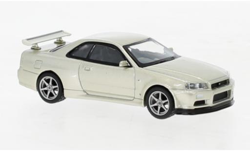 Coche miniatura Nissan Skyline 1/64 Mini GT GT-R (R34) M-Spec metallise beige Nissan Skyline 1/64 Mini GT GT-R (R34) M-Spec metallise beige coche miniatura