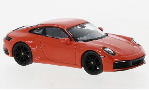 Coche miniatura Porsche 992 4S 1/64 Mini GT 911  Carrera naranja Porsche 992 4S 1/64 Mini GT 911  Carrera naranja coche miniatura