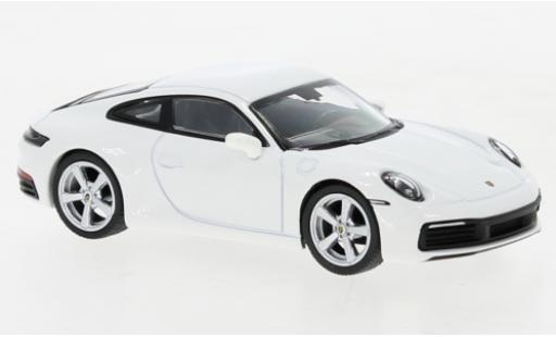 Coche miniatura Porsche 992 S 1/64 Mini GT 911  Carrera blanche Porsche 992 S 1/64 Mini GT 911  Carrera blanche coche miniatura