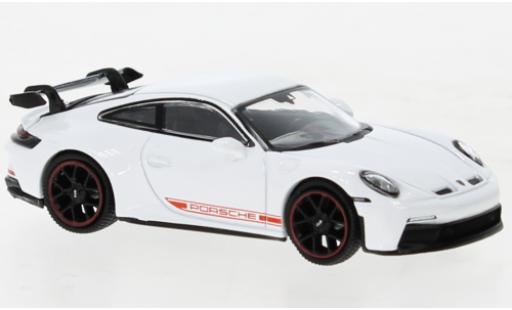 Coche miniatura Porsche 992 GT3 1/64 Mini GT 911  blanche Porsche 992 GT3 1/64 Mini GT 911  blanche coche miniatura