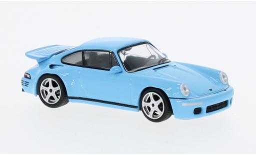 Coche miniatura Ruf CTR 1/64 Mini GT Porsche RUF Anniversaire azul clair Ruf CTR 1/64 Mini GT Porsche RUF Anniversaire azul clair coche miniatura