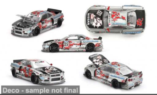 Coche miniatura Nissan Skyline 1/64 Mini GT GT-R (R34) 1999 Kaido Star Racing 1:64 Nissan Skyline 1/64 Mini GT GT-R (R34) 1999 Kaido Star Racing 1:64 coche miniatura