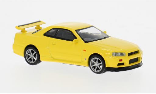 Coche miniatura Nissan Skyline 1/64 Mini GT GT-R (R34) V-Spec gelb 1999 1:64 Nissan Skyline 1/64 Mini GT GT-R (R34) V-Spec gelb 1999 1:64 coche miniatura