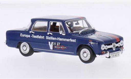 Coche miniatura Alfa Romeo Giulia 1/43 Minichamps azul/Dekor 1970 Europe-Testfahrt Sizilien-Hammerfest Alfa Romeo Giulia 1/43 Minichamps azul/Dekor 1970 Europe-Testfahrt Sizilien-Hammerfest coche miniatura
