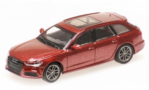 Coche miniatura Audi A6 1/87 Minichamps Avant metalico rojo 2018 Audi A6 1/87 Minichamps Avant metalico rojo 2018 coche miniatura