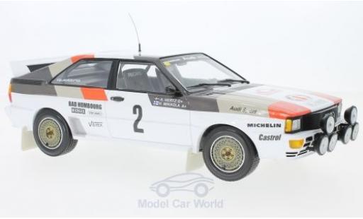 Coche miniatura Audi Quattro 1/18 Minichamps quattro A1 No.2 Sport Rallye WM Rallye Monte Carlo 1983 H.Mikkola/A.Hertz Audi Quattro 1/18 Minichamps quattro A1 No.2 Sport Rallye WM Rallye Monte Carlo 1983 H.Mikkola/A.Hertz coche miniatura