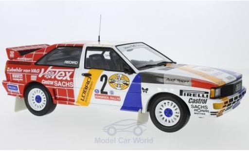 Coche miniatura Audi Quattro 1/18 Minichamps quattro A2 No.2 Schmidt Motorsport Votex Rallye DM Rallye Hunsrück 1984 H.Demuth/W.Lux Audi Quattro 1/18 Minichamps quattro A2 No.2 Schmidt Motorsport Votex Rallye DM Rallye Hunsrück 1984 H.Demuth/W.Lux coche miniatura