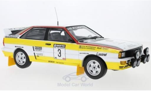 Coche miniatura Audi Quattro 1/18 Minichamps quattro A2 No.3 Sport Rallye Neuseeland 1984 S.Blomqvist/B.Cederberg Audi Quattro 1/18 Minichamps quattro A2 No.3 Sport Rallye Neuseeland 1984 S.Blomqvist/B.Cederberg coche miniatura