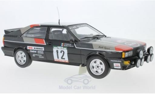Coche miniatura Audi Quattro 1/18 Minichamps quattro No.12 Sport Rallye WM Rallye Portugal 1981 M.Mouton/F.Pons Audi Quattro 1/18 Minichamps quattro No.12 Sport Rallye WM Rallye Portugal 1981 M.Mouton/F.Pons coche miniatura