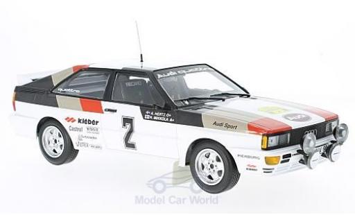 Coche miniatura Audi Quattro 1/18 Minichamps quattro No.2 Sport Rallye WM Rallye Schweden 1981 H.Mikkola/A.Hertz Audi Quattro 1/18 Minichamps quattro No.2 Sport Rallye WM Rallye Schweden 1981 H.Mikkola/A.Hertz coche miniatura