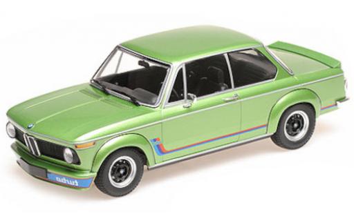 Bmw 2002 1/18 Minichamps Turbo metalico verde 1972 coche miniatura