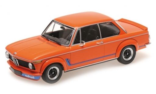 Bmw 2002 1/18 Minichamps Turbo naranja/Dekor 1973 coche miniatura