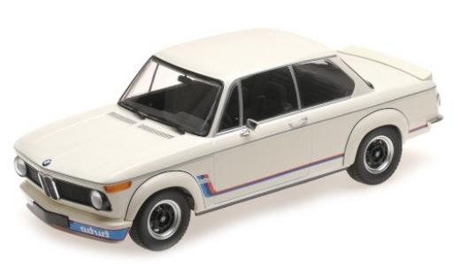 Bmw 2002 1/18 Minichamps Turbo blanco/Dekor 1973 coche miniatura