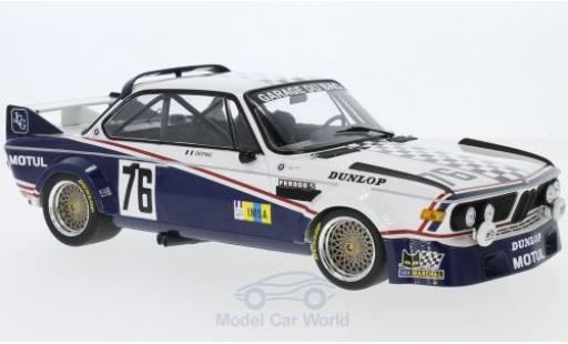 Bmw 3.0 S 1/18 Minichamps CSL No.76 Garage Du Bac 24h Le Mans 1977 Depnic/J.Coulon coche miniatura