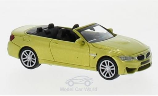 Coche miniatura Bmw M4 1/87 Minichamps Cabriolet metalico amarillo 2015 Bmw M4 1/87 Minichamps Cabriolet metalico amarillo 2015 coche miniatura