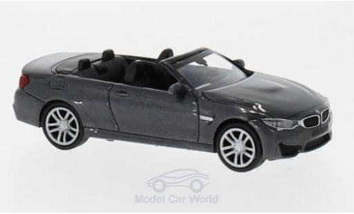Coche miniatura Bmw M4 1/87 Minichamps Cabriolet metalico gris 2015 Bmw M4 1/87 Minichamps Cabriolet metalico gris 2015 coche miniatura