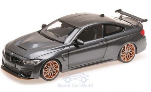 Coche miniatura Bmw M4 1/18 Minichamps GTS metalico gris 2016 Bmw M4 1/18 Minichamps GTS metalico gris 2016 coche miniatura