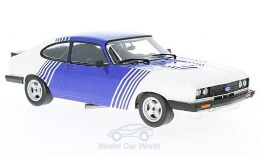 Coche miniatura Ford Capri 1/18 Minichamps 3.0 blanco/azul 1978 Ford Capri 1/18 Minichamps 3.0 blanco/azul 1978 coche miniatura