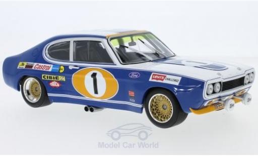 Coche miniatura Ford Capri 2600 1/18 Minichamps MK I RS 2600 No.1 Köln 24h Spa 1972 D.Glemser/A.Soler-Roig Ford Capri 2600 1/18 Minichamps MK I RS 2600 No.1 Köln 24h Spa 1972 D.Glemser/A.Soler-Roig coche miniatura