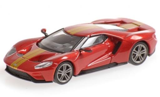 Coche miniatura Ford GT 1/87 Minichamps metalico rojo/gold 2018 Shmee150 Ford GT 1/87 Minichamps metalico rojo/gold 2018 Shmee150 coche miniatura