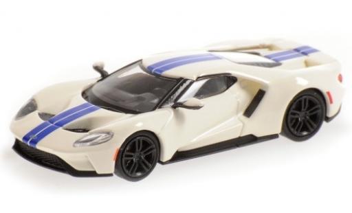 Coche miniatura Ford GT 1/87 Minichamps blanco/azul 2018 Ford GT 1/87 Minichamps blanco/azul 2018 coche miniatura
