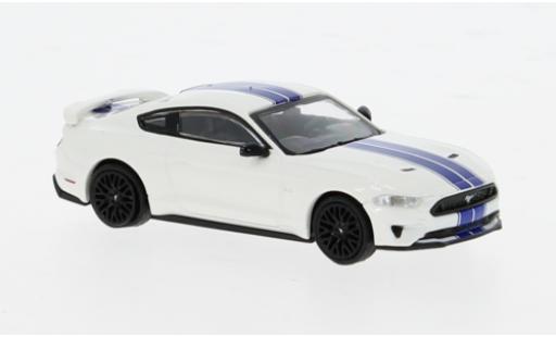 Coche miniatura Ford Mustang 1/87 Minichamps GT weiss/blau 2018 1:87 Ford Mustang 1/87 Minichamps GT weiss/blau 2018 1:87 coche miniatura