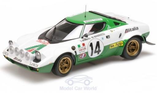 Coche miniatura Lancia Stratos 1/18 Minichamps HF No.14 Rallye WM Rallye Monte Carlo 1975 S.Munari/M.Mannucci Lancia Stratos 1/18 Minichamps HF No.14 Rallye WM Rallye Monte Carlo 1975 S.Munari/M.Mannucci coche miniatura