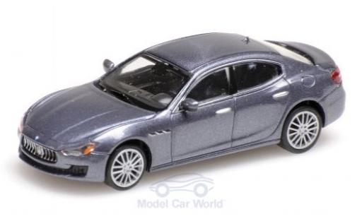 Coche miniatura Maserati Ghibli 1/87 Minichamps metalico gris 2018 Maserati Ghibli 1/87 Minichamps metalico gris 2018 coche miniatura