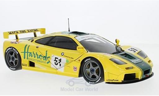 Coche miniatura McLaren F1 1/18 Minichamps GTR No.51 Harrods Mach one Racing Harrods 24h Le Mans 1995 A.Wallace/D.Bell/J.Bell McLaren F1 1/18 Minichamps GTR No.51 Harrods Mach one Racing Harrods 24h Le Mans 1995 A.Wallace/D.Bell/J.Bell coche miniatura