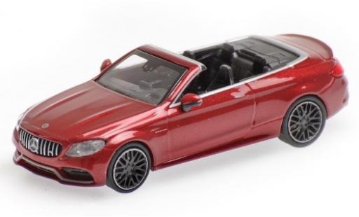 Coche miniatura Mercedes Classe C 1/87 Minichamps AMG C63 Cabriolet (A205) metalico rojo 2019 Mercedes Classe C 1/87 Minichamps AMG C63 Cabriolet (A205) metalico rojo 2019 coche miniatura