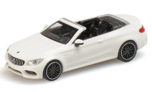Coche miniatura Mercedes Classe C 1/87 Minichamps AMG C63 Cabriolet (A205) blanco 2019 Mercedes Classe C 1/87 Minichamps AMG C63 Cabriolet (A205) blanco 2019 coche miniatura