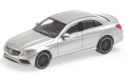 Coche miniatura Mercedes Classe C 1/87 Minichamps AMG C63 (W205) gris 2019 Mercedes Classe C 1/87 Minichamps AMG C63 (W205) gris 2019 coche miniatura