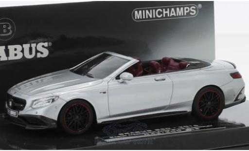 Coche miniatura Mercedes Classe S 1/43 Minichamps Brabus 850 gris 2016 Basis AMG S 63 Cabriolet Mercedes Classe S 1/43 Minichamps Brabus 850 gris 2016 Basis AMG S 63 Cabriolet coche miniatura