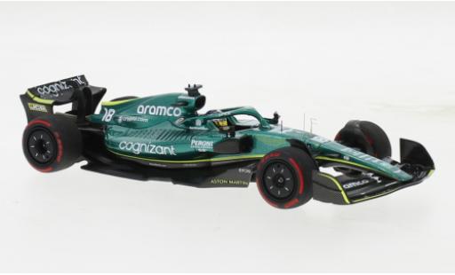 Coche miniatura Aston Martin AMR2 1/43 Minichamps 2 No.18 Aramco Cognizant F1 Team Cognizant Formel 1 GP Bahrain 2022 Aston Martin AMR2 1/43 Minichamps 2 No.18 Aramco Cognizant F1 Team Cognizant Formel 1 GP Bahrain 2022 coche miniatura