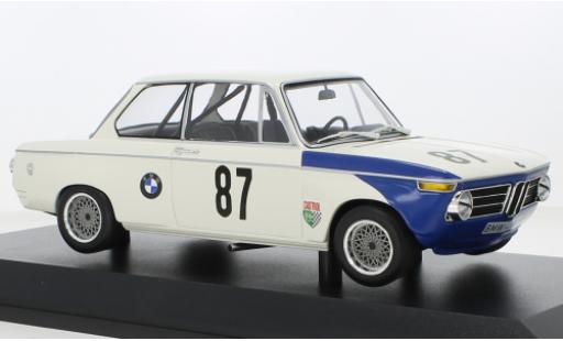 Bmw 2002 1/18 Minichamps tIK No.87 ETCC Brünn 1969 coche miniatura