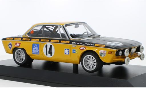 Coche miniatura Bmw 2800 1/18 Minichamps CS No.14 Alpina 24h Spa 1970 Bmw 2800 1/18 Minichamps CS No.14 Alpina 24h Spa 1970 coche miniatura