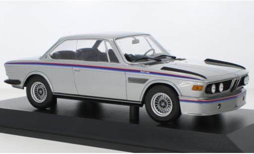 Bmw 3.0 1/18 Minichamps CSL gris/Dekor 1973 coche miniatura