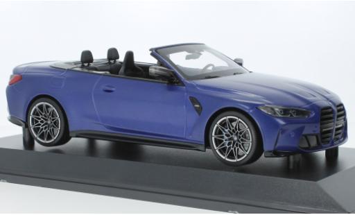 Coche miniatura Bmw M4 1/18 Minichamps cabriolet azul mat 2020 Bmw M4 1/18 Minichamps cabriolet azul mat 2020 coche miniatura