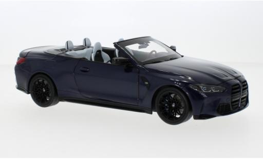 Coche miniatura Bmw M4 1/18 Minichamps cabriolet metallise azul foncé 2020 Bmw M4 1/18 Minichamps cabriolet metallise azul foncé 2020 coche miniatura