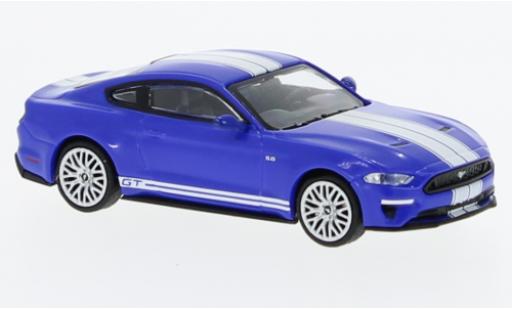 Coche miniatura Ford Mustang 1/87 Minichamps GT metallise azul/blanche 2018 Ford Mustang 1/87 Minichamps GT metallise azul/blanche 2018 coche miniatura