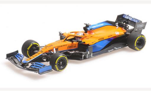 Coche miniatura McLaren F1 1/18 Minichamps MCL35M No.3 Team formule 1 GP Bahrain 2021 McLaren F1 1/18 Minichamps MCL35M No.3 Team formule 1 GP Bahrain 2021 coche miniatura