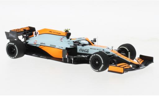 Coche miniatura McLaren F1 1/43 Minichamps MCL35M No.4 Team Gulf Formel 1 GP Monaco 2021 McLaren F1 1/43 Minichamps MCL35M No.4 Team Gulf Formel 1 GP Monaco 2021 coche miniatura