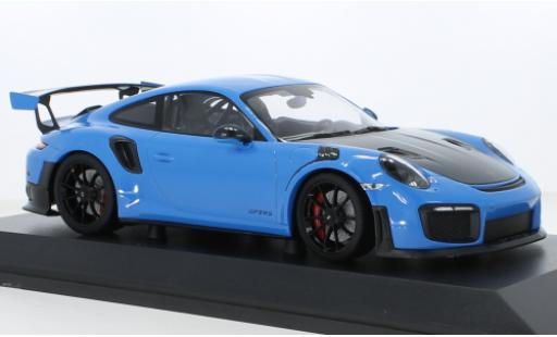 Coche miniatura Porsche 991 GT2 RS 1/18 Minichamps 911 (.2) azul 2018 Porsche 991 GT2 RS 1/18 Minichamps 911 (.2) azul 2018 coche miniatura