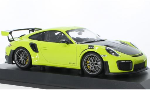Coche miniatura Porsche 991 GT2 RS 1/18 Minichamps 911 (.2) verde 2018 Porsche 991 GT2 RS 1/18 Minichamps 911 (.2) verde 2018 coche miniatura