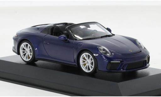 Coche miniatura Porsche 992 Speedster 1/43 Minichamps 911 (991) metallise azul 2019 Porsche 992 Speedster 1/43 Minichamps 911 (991) metallise azul 2019 coche miniatura