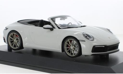Coche miniatura Porsche 992 4S 1/18 Minichamps 911  Carrera Cabriolet gris 2019 Porsche 992 4S 1/18 Minichamps 911  Carrera Cabriolet gris 2019 coche miniatura