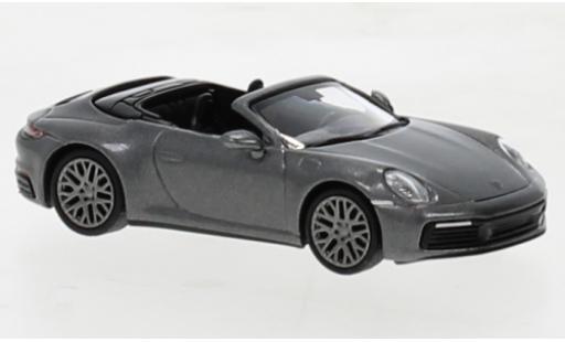Coche miniatura Porsche 992 4S 1/87 Minichamps 911  Carrera cabriolet metallise gris 2019 Porsche 992 4S 1/87 Minichamps 911  Carrera cabriolet metallise gris 2019 coche miniatura