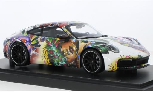 Coche miniatura Porsche 992 4S 1/18 Minichamps 911  Carrera Flower Design 2019 Porsche 992 4S 1/18 Minichamps 911  Carrera Flower Design 2019 coche miniatura