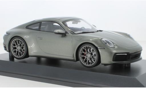 Porsche 992 4S 1/18 Minichamps 911  Carrera metallise gris 2019 coche miniatura