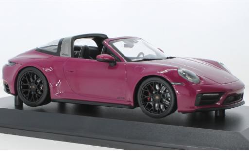 Coche miniatura Porsche 992 Targa 1/18 Minichamps 911  4 GTS lila 2021 Porsche 992 Targa 1/18 Minichamps 911  4 GTS lila 2021 coche miniatura